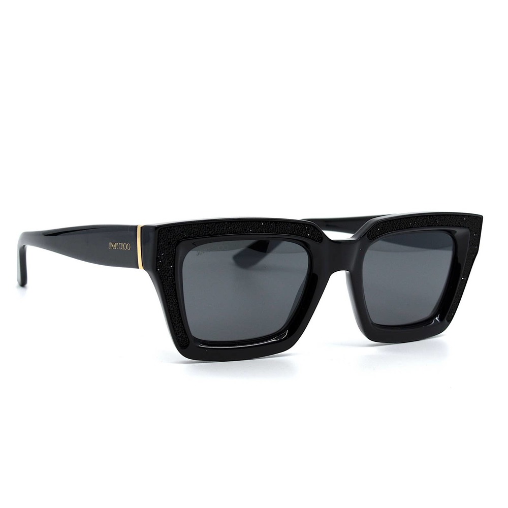 NEW JIMMY CHOO MEGS/S 807 BLACK DARK GREY AUTHENTIC SUNGLASSES